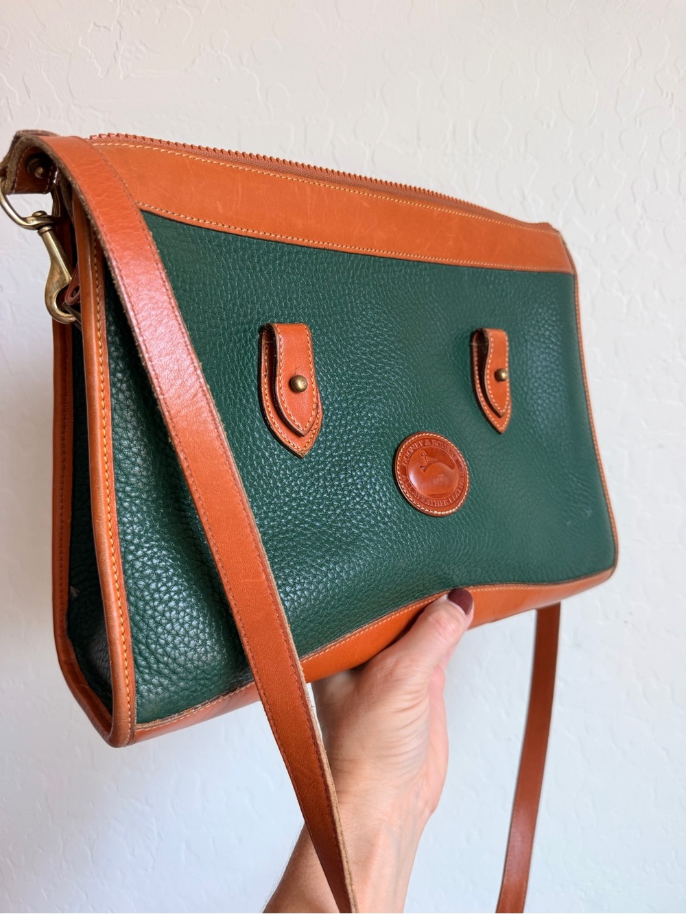 Vintage Dooney & Bourke AWL Satchel Crossbody Bag - Picture 7 of 14